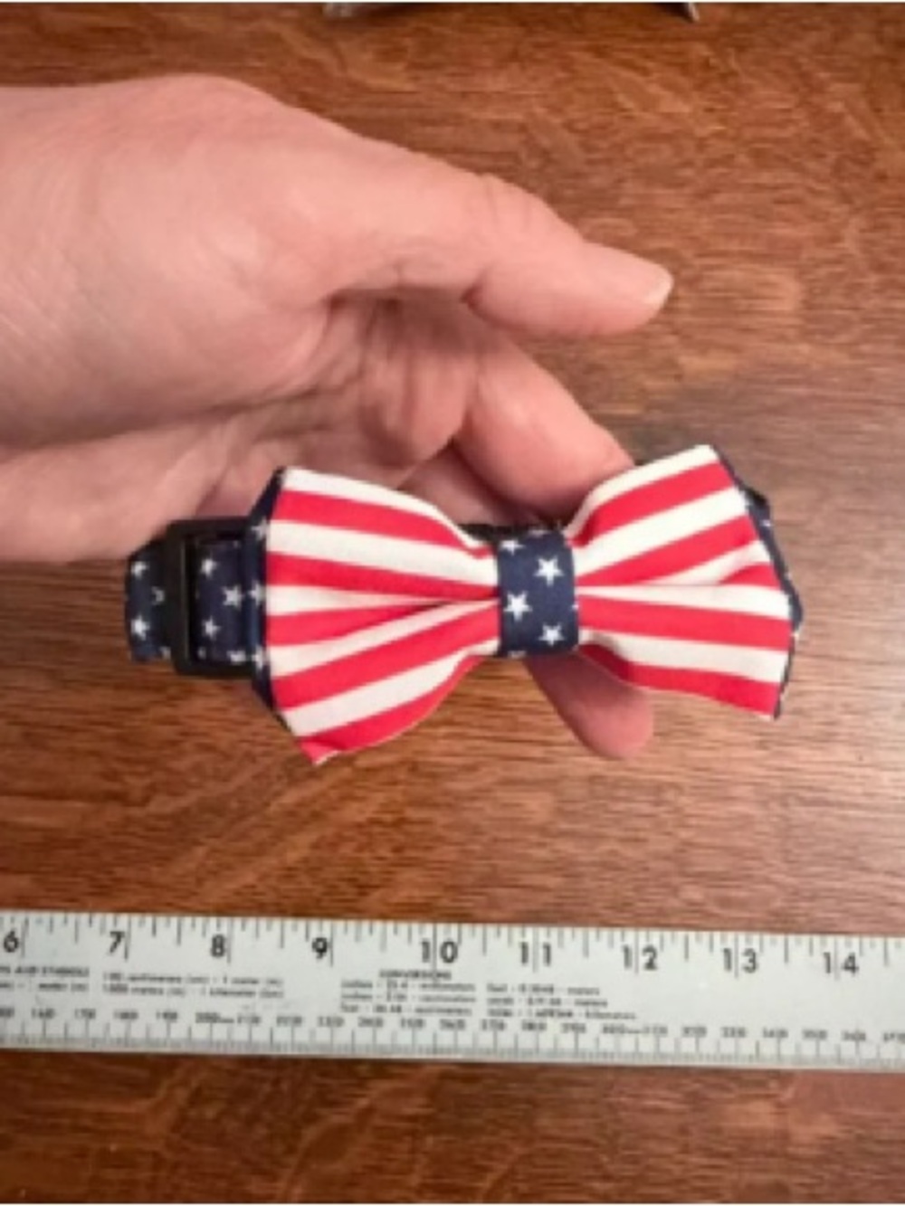 Patriotic Red, White & Blue Kids Bow Tie Collar